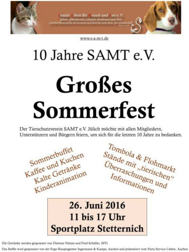 Abbildung: Poster mit dem Termin des Sommerfestes