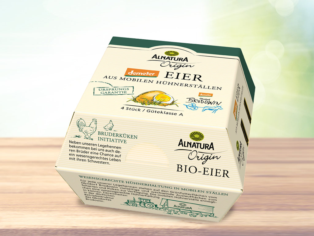 Packshot Demeter-Eier von Alnatura