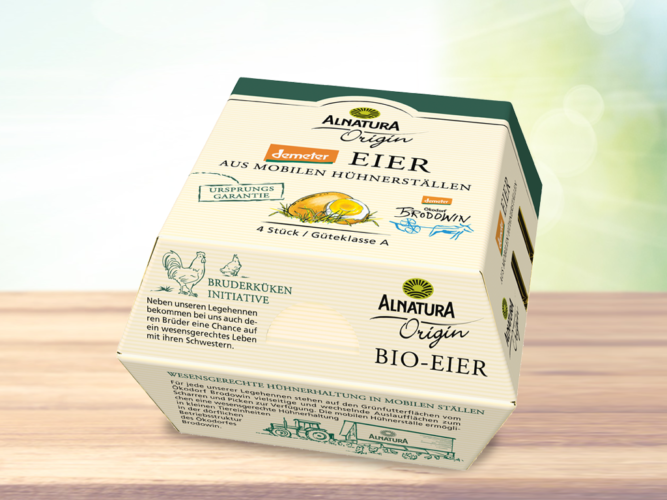 Packshot Demeter-Eier von Alnatura